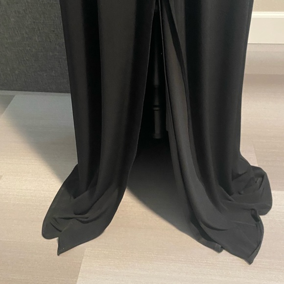 NWT Halston Heritage Jewel Waist Crepe Black Evening Gown SZ 4 - Picture 5 of 15